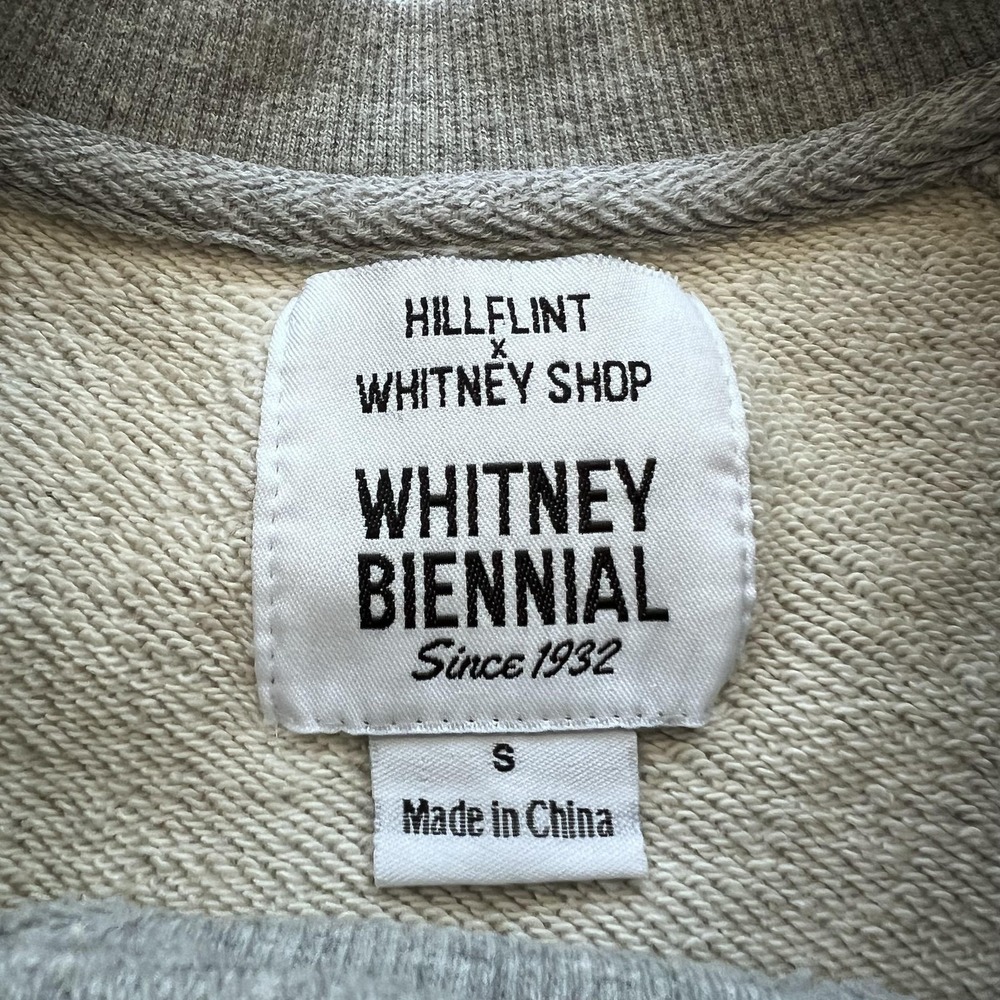 Hillflint X Whitney Shop Whitney Biennial Sweatshirt Mens Small Gray Graphic - Picture 7 of 15